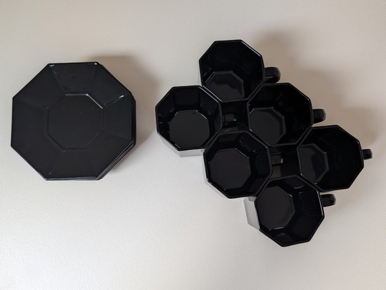 Image 1 of Arcoroc Octime Black - juego de 6 tazas de espresso con platillos a juego