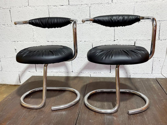 Image 1 of Vintage Cobra-stoelen uit de jaren 70 van Giotto Stoppino
