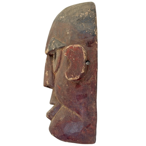 Antike bemalte nepalesische Schamanenmaske – Middle Hills – ca. 1900–1930 – Bildhauerei, Wood (photo 4 of 6)