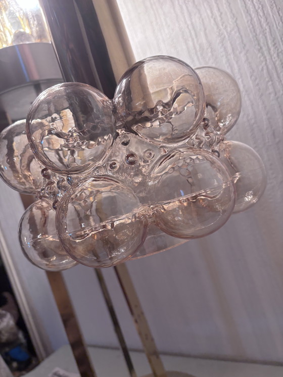Image 1 of Amber bubble glass ceiling light By Helena Tynell For Limburg, Germany 1960s