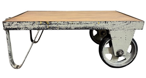 Grey Industrial Coffee Table Cart, 1960s