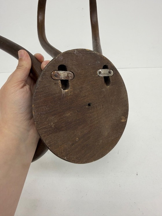 Image 1 of Perchero antiguo de pared de madera curvada de Thonet, década de 1930.