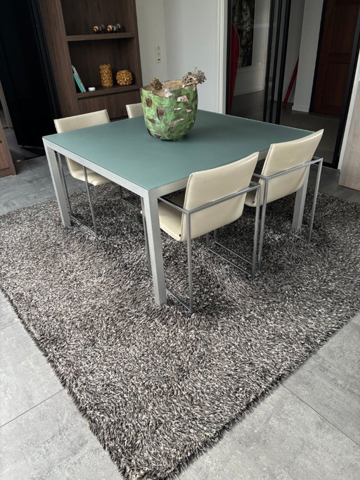 Glass dining table