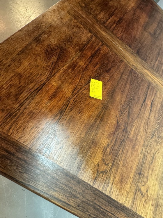 Image 1 of Iconic Mid-Century Sliding Bar Coffee Table in Solid Rosewood with Concealed Bar Compartments by E. Pedersen, Denmark 1960s.