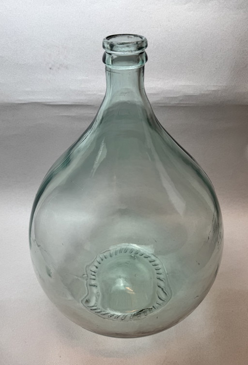 Large vintage glass demijohn / basket bottle (VEBAD 54 L)