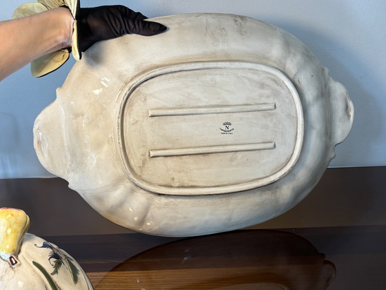 Image 1 of Soupière Capodimonte Faïance estilo Renacimiento 