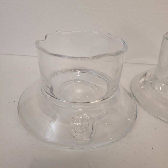 Image 1 of Coppia di candelieri in cristallo, Sempre, anni 2000 - Belgio