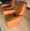 2x Gerard van de Berg Sessel mit Ottomane