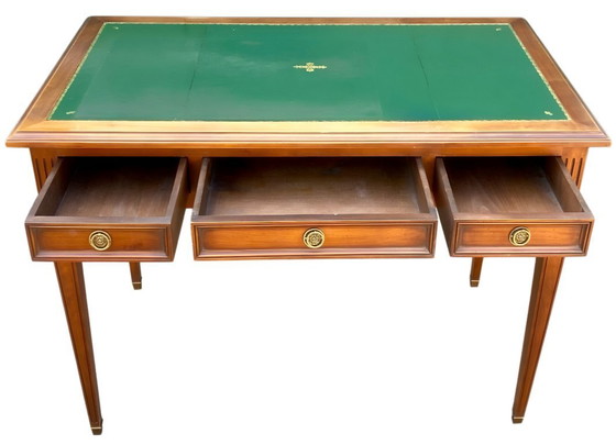 Image 1 of Louis XVI style extendable desk with extensions and 3 drawers