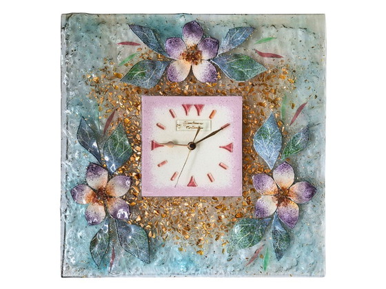 Image 1 of Magnífico reloj de pared de Gianfranco Costantin – Cristal artístico de Murano