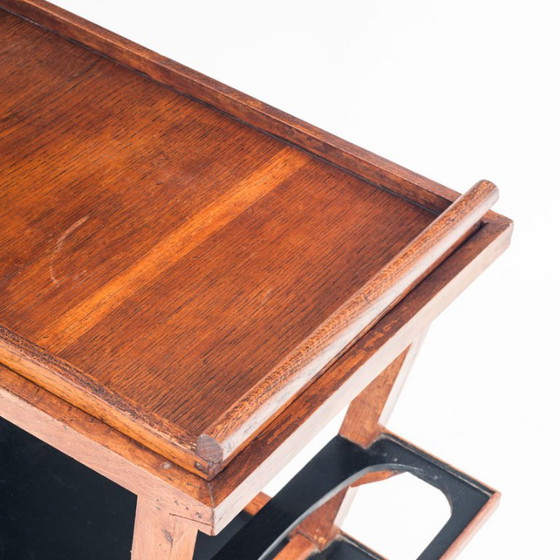 Carrello bar vintage in rovere con vassoio rimovibile. Francia, anni '50. – Carrelli bar, Wood (photo 12 of 13)