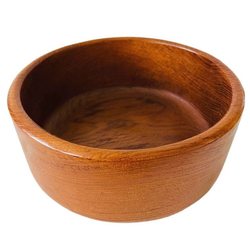 Danish design teak wooden salad bowl mid-century