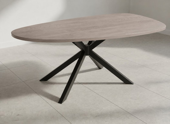 Image 1 of Piano del tavolo in rovere massello (150×80) – forma organica a goccia – Eikenvakman – nuovo