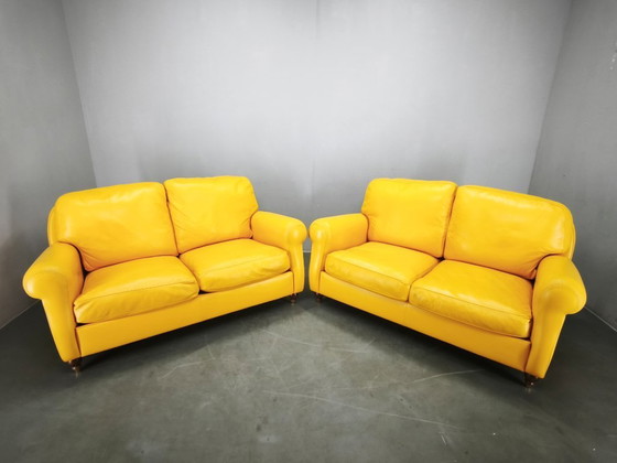 Par de sofás de piel Poltrona Frau George, Italia, 1992 – Sofás de 2 plazas, Leather (photo 3 of 21)
