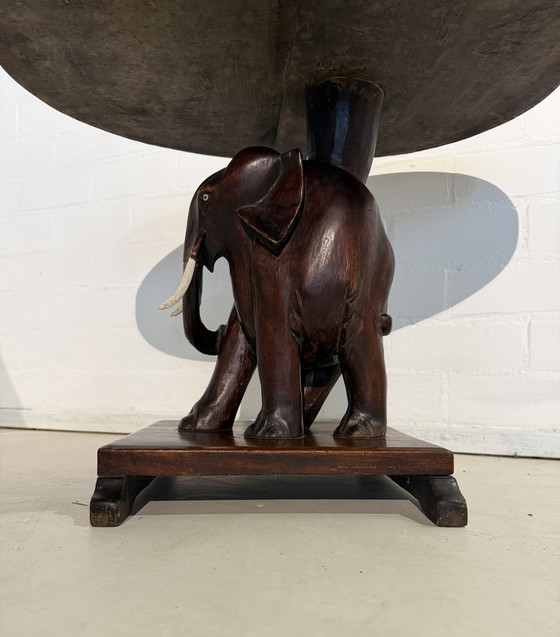 Table éléphant vintage en acajou, style Art déco rétro – Tables d'appoint, Wood (photo 3 of 12)