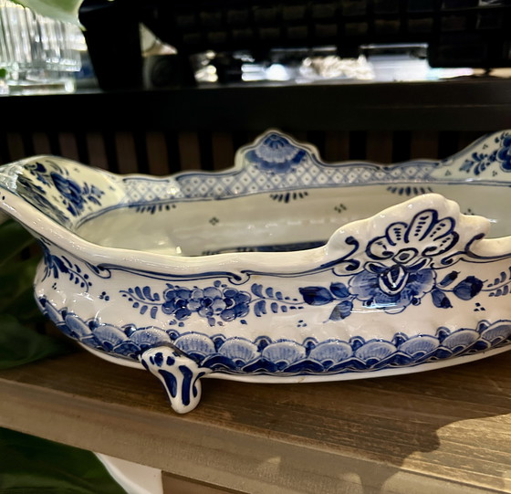 Image 1 of Handgeschilderde Delfts Blauwe serveerschaal – Royal Delft (De Porceleyne Fles)