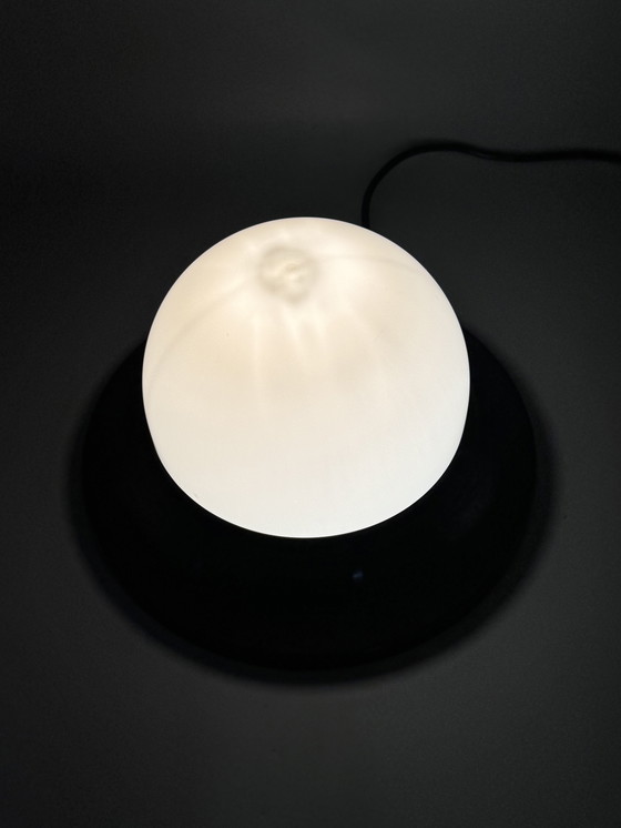 Image 1 of Plastic ceiling lamp in a modern black and white design