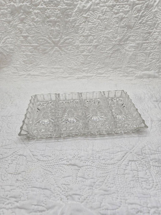 Plat Compartimenté Ancien en Cristal Art Déco – Art de la table, Crystal, Glass (photo 5 of 5)