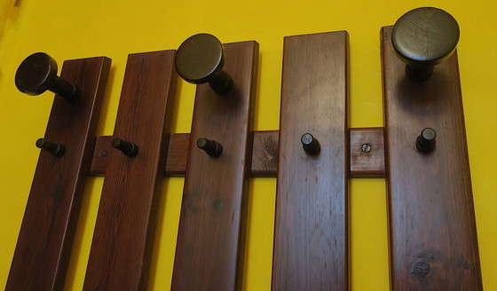 Image 1 of Mid-Century Wall-Mounted Coat and Hat Rack, 1960s