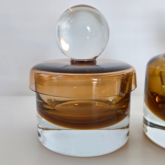 Image 1 of NECESSAIRE A PARFUM VINTAGE 1970 VAPORISATEUR FLACON EN VERRE DE MURANO 70S