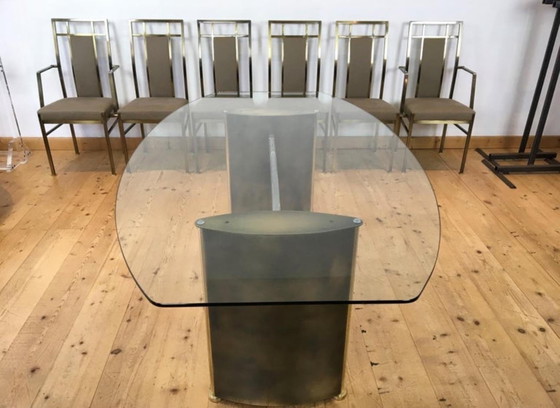 Image 1 of Table Belgo Chrom Design Vintage + 6 chaises assorties