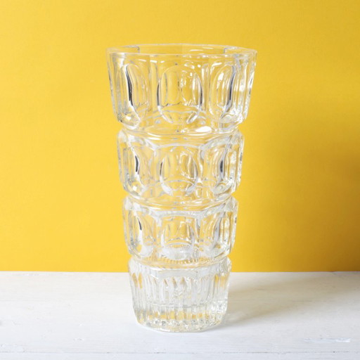 Art Deco vaas met duizend ogen van glas, ontworpen door Josef Hoffmann / Moser / Tsjechië / jaren 1930 – vazen, Crystal