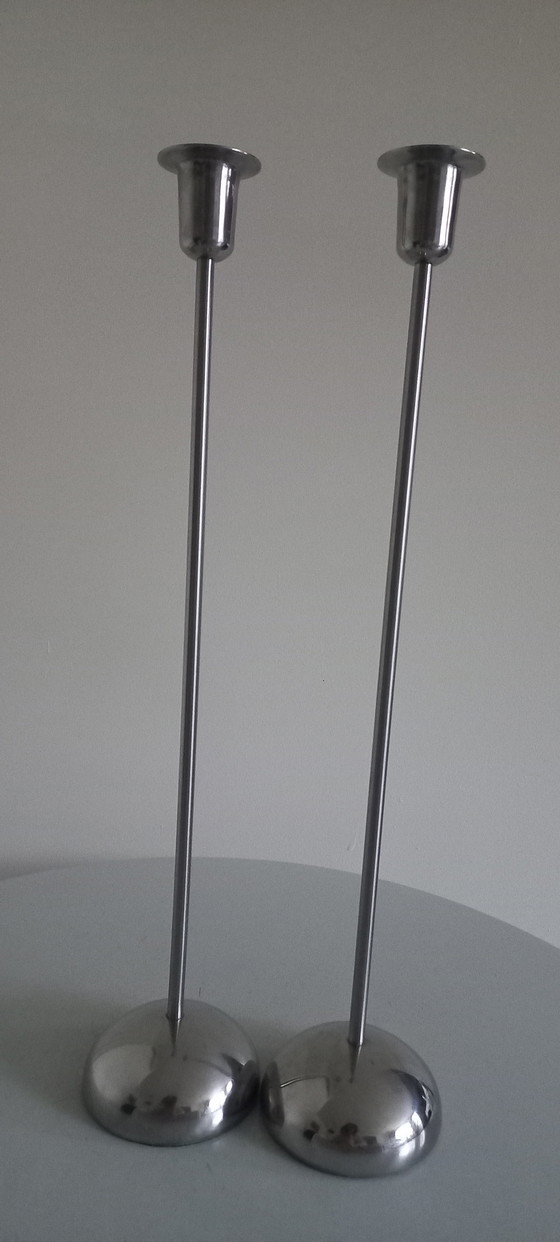 Image 1 of 2 x vintage modernist  kandelaar IKEA