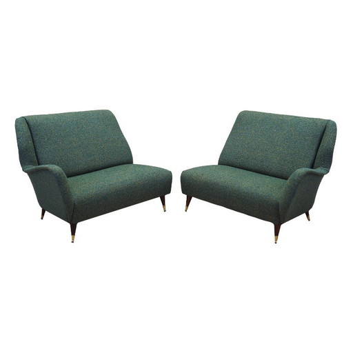 Ensemble de deux canapés, design italien, années 1970, production : Italie