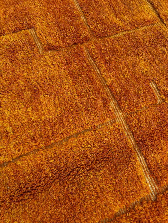 Image 1 of Orange Moroccan wool rug 250x330 cm– Handmade geometric rug – Contemporary Berber carpet
