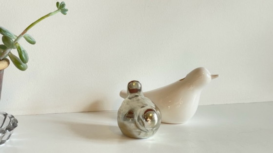 Image 1 of Couple d'OISEAUX CERAMIQUE Années 90