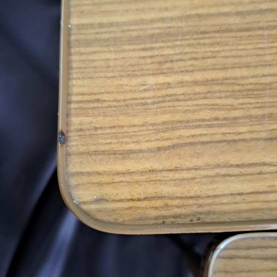 Image 1 of Vintage Set Side Tables - Mid - Century Wood Veneer (1960s)