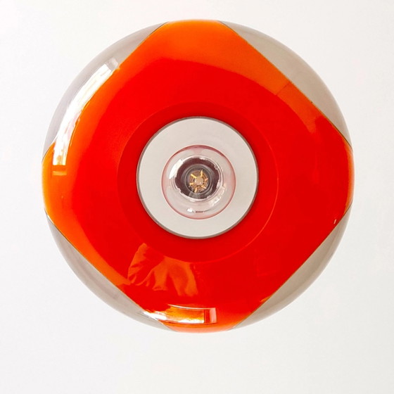 Orange bug-eye UFO pendant lamp – Massive – Plastic, Space Age (photo 4 of 8)