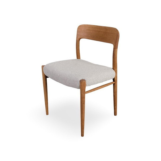 Image 1 of JL Moller's Model 75 chair, Niels Otto Møller, teak Danish upholstery