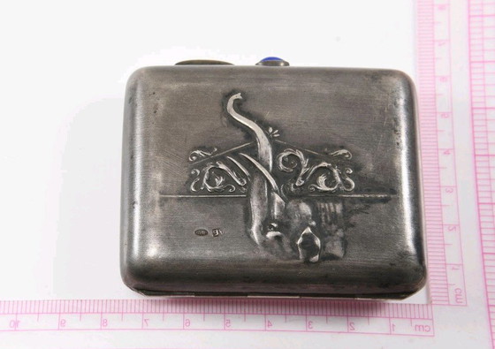 Image 1 of Portefeuille en argent 875 orné d'une tête d'éléphant en relief