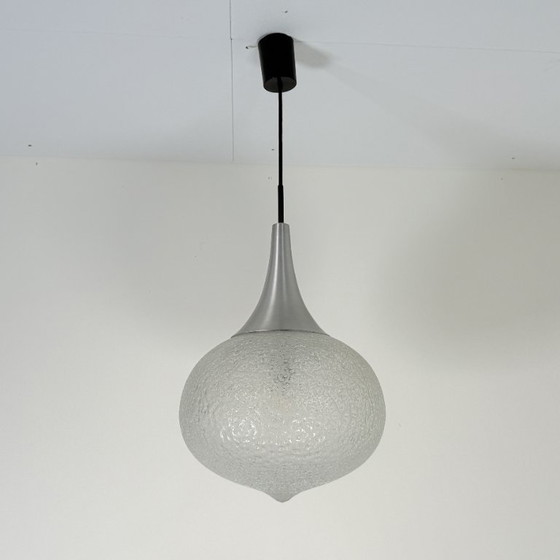 Image 1 of Vintage Iceglass ceiling lamp by Doria Leuchten