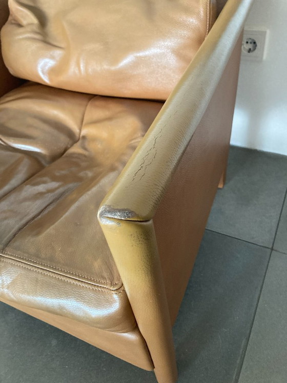 Image 1 of 2 Molteni & C Fauteuils in bruin leer 