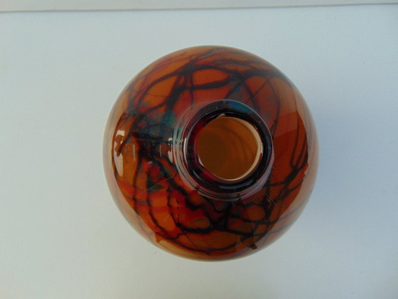 Image 1 of Jarrón decorativo de cristal en tonos tierra