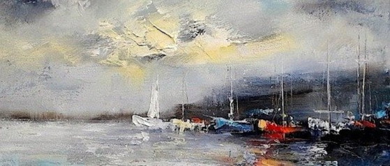 Slawomir Zajkowski - Colors of impression, Dipinti e disegni, Tela, Altro, Grigio, Impressionisme (foto 3 di 5)