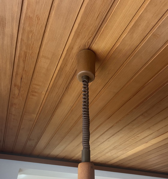 Image 1 of Deckenleuchte Domus Holz 1970er