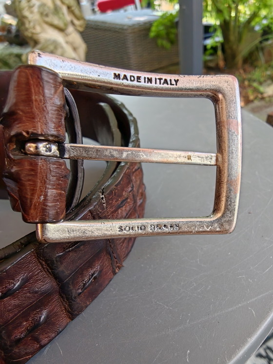 Image 1 of Original Croco Belt Paolo Vitale Brown size 90
