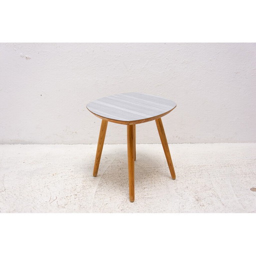 Vintage stool in wood and formica, Czechoslovakia 1960s