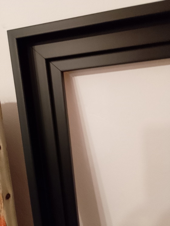 Image 1 of Oil on canvas, Cubism, American box frame, The Woman with Curlers Undressed, signed Calezis