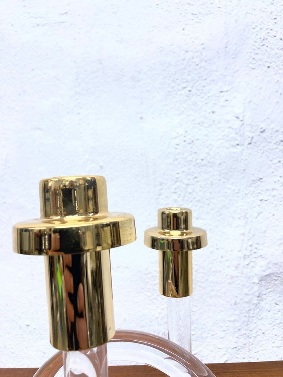 Image 1 of Bougeoir double en plexiglas acrylique, conçu par Elaine Bscheider pour Dorothy Thorpe