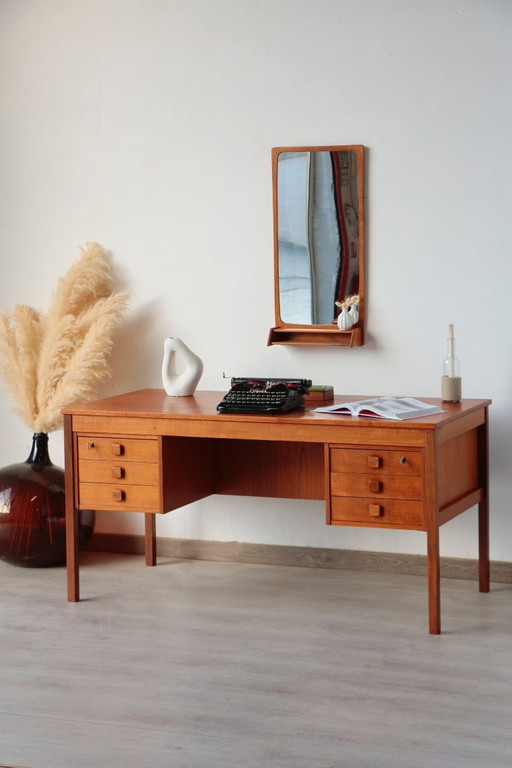 Scrivania vintage in teak, Danimarca – Domino Møbler (anni '60)