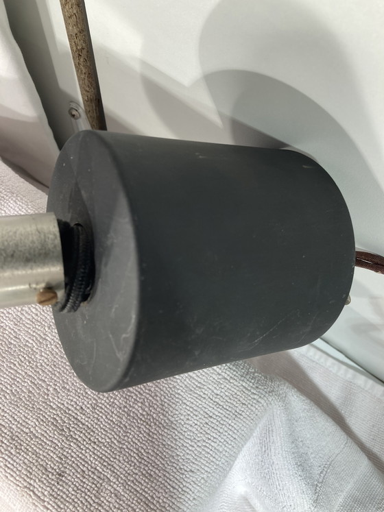 Image 1 of Suspension vintage 70’S en métal brossé attribué à Jean Gandelin 