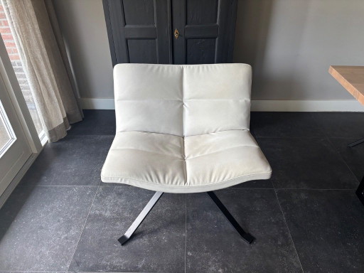 Label ecru swivel armchair – fauteuils, Leather (photo 2 of 5)