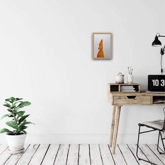 Image 1 of Inkt op wit papier.  Formaat 30x21cm.