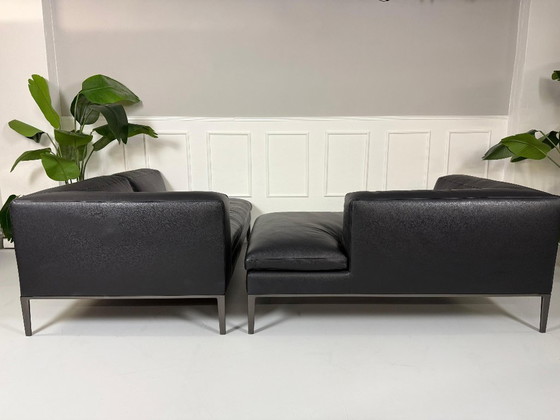 Image 1 of B&B Italia Michel Divano di marca in pelle nera Classico