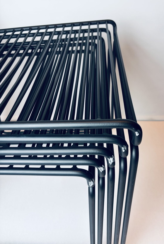 Image 1 of Sedie da pranzo HAY Hee – Set di 10 + 10 cuscini – Nere – Ottime condizioni