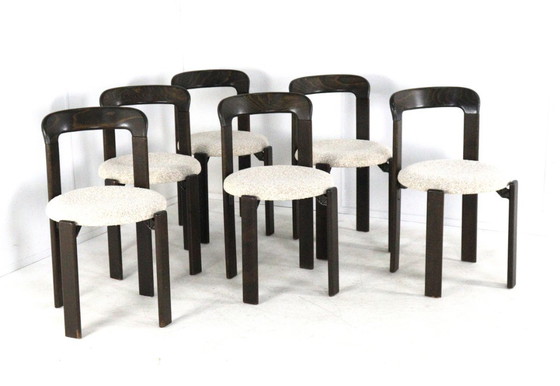 Image 1 of Set van 6 Bruno Rey model 3300 Kusch & Co eetkamerstoelen stoelen vintage
